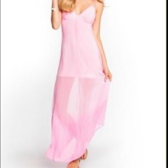 GUESS pink ombré maxi dress